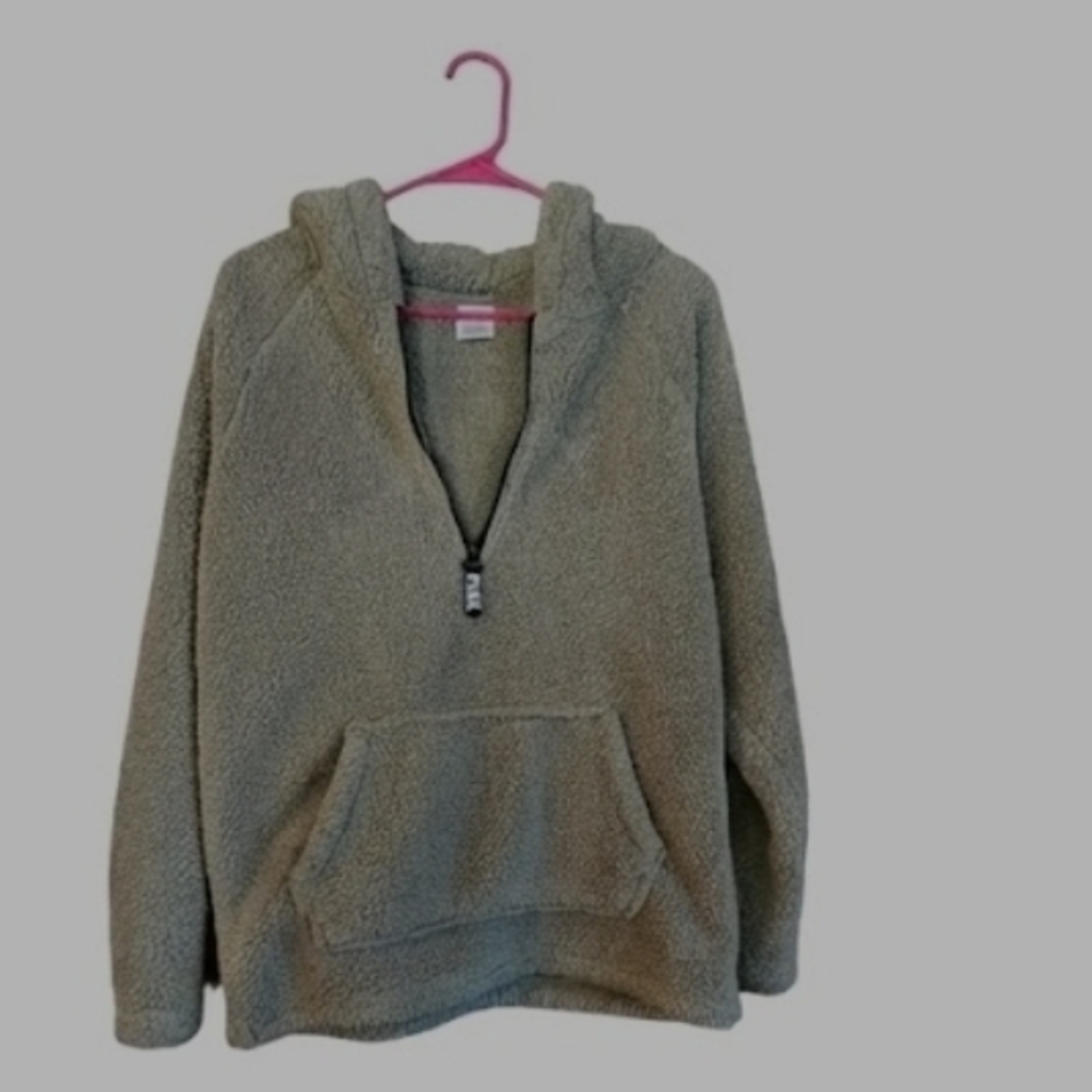 PINK Victoria's Secret Gray Sherpa Jacket